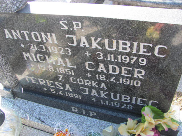 Michał Cader 1851 Buczkowice - Grobonet - Wyszukiwarka osób pochowanych
